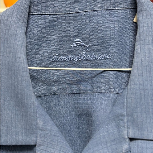Tommy Bahama Blue Casual Button Down Shirt - Picture 2 of 7